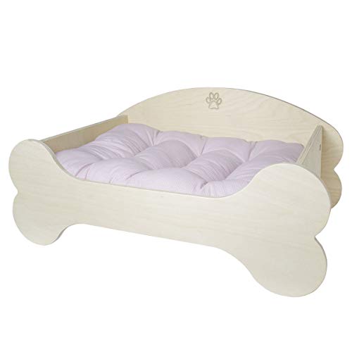 Bawanza Cama de Madera para Mascotas. Hueso Cover