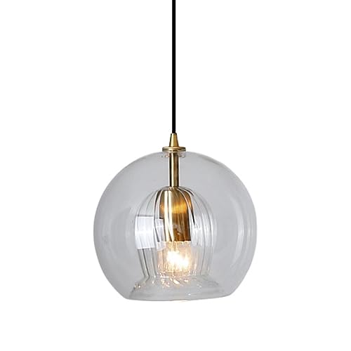 Lustre en verre E27 plafonnier suspendu nordique pour éclairage de restaurant et bureau