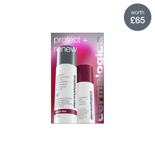 Dermalogica Protect and Renew Christmas Gift Set, Travel-Size Dynamic Skin Retinol Serum, Dynamic Skin Recovery SPF 50 Moisturiser, Evens Skin Tone, Skincare Set, Pack of 2 - Image 3