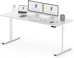 FLEXISPOT Bureau de réception électrique monopièce 60"x24", 1" Bureau épais sans couture pour le bureau à domicile, étude & Configuration multi-monitor, noir