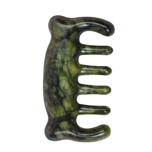 Peigne de massage jade pour cheveux et cuir chevelu vert