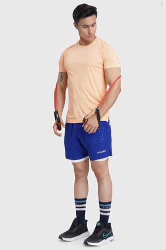 Image of FUAARK Men Moisture Wicking Solid Round Neck Tshirt
