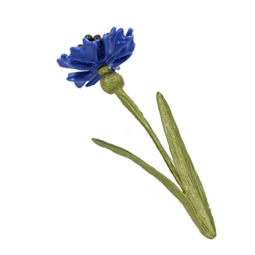 Bijoux broche fleurs de bleuet en perles naturelles style vintage pour écharpe femme