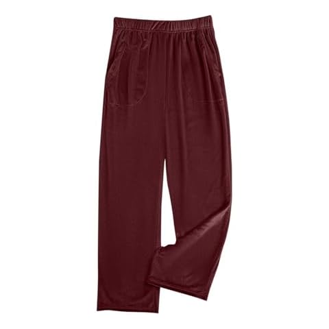 Mrat Women's Warm Flared Velvet Trousers Cover