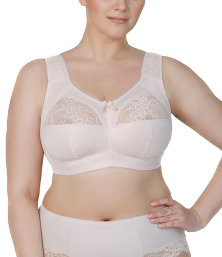 Soutien-gorge à dentelle souples et coton sans armatures pour femmes en grandes tailles