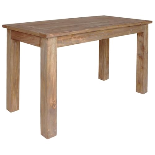 Table à manger en bois massif acajou stable et robuste de 120 cm - 5