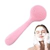 Silicone Face Scrubber - Skin Friendly Waterproof Face Cleaning Scrubber | Silicone Manual Facial Cleansing Brush for Face and Massage