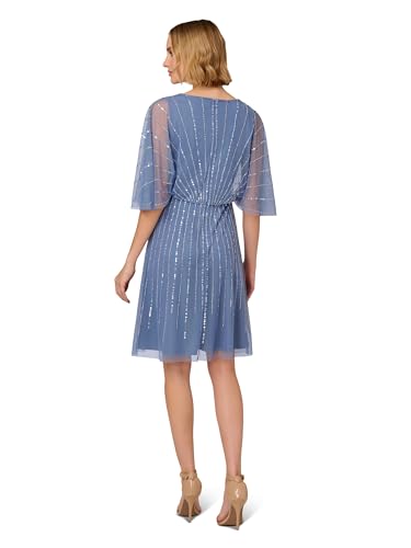 Adrianna Papell Women's Beaded Short Dress4