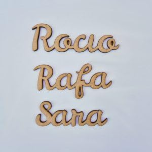 Marcasitios personalizados de madera perfectos para eventos con opción de imán .Nombres marcasitios personalizados ideales bodas, comuniones, bautizos, cumpleaños, celebraciones. (Con imán, 190)