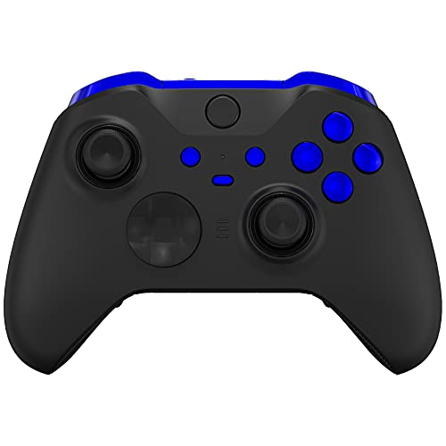 Image of eXtremeRate Chrome Blue Replacement Buttons for Xbox One Elite Series 2 Controller, LB RB LT RT Bumpers Triggers ABXY Start Back Sync Profile Keys for Xbox Elite Series 2 Core Controller Model 1797