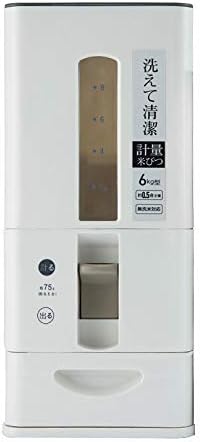 Kitchen Household Rice Storage Box Measurable Moisture-Proof Cereal Grains Beans Flour Bucket 6kg 13kg Storage Can Tank ZH246 - (Size: M, Color: White)