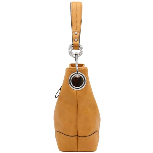 Image of Hobo Shoulder Bag with Big Snap Hook Hardware