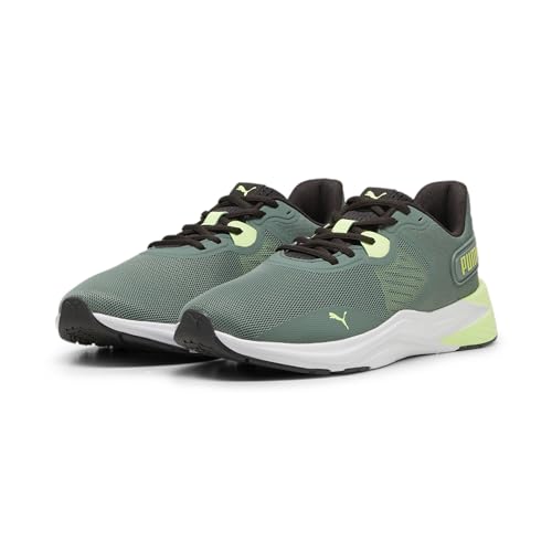 Image of PUMA Unisex Children's Disperse Xt 3 Cross Trainer, Eucalyptus Flat Dark Gray Fizzy Apple, 4.5 Big Kid