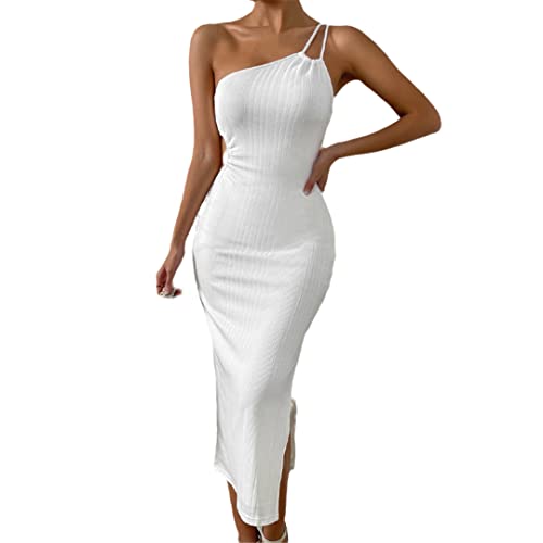 Robe fine blanche fluide pour masquer les imperfections avec élégance