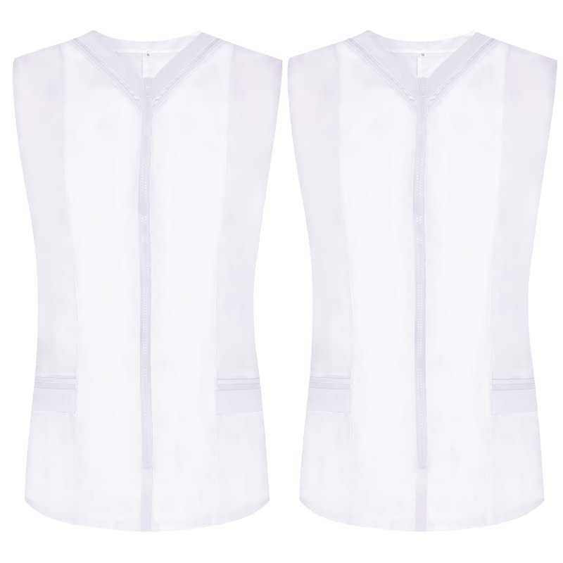 Camisa sanitaria mujer sin manga para clinicas veterinarias y uniformes de limpieza cómodos