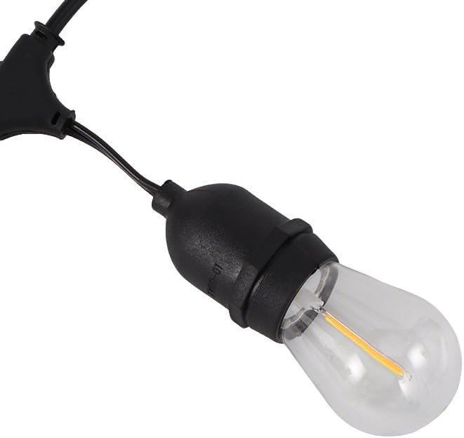 25FT Solar String Lights,Solar Powered LED Outdoor Commercial Grade Waterproof Patio Lights with Edison Globe Shatterproof Patio Lights for Outside Garden Backyard 6V 6W,10 Bulbs