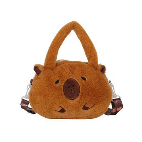 Capybara Purse Cute Plush Capybara Shoulder Handbag Kawaii Adorable Capibara Bag Animal Fluffy Purse Women Kids