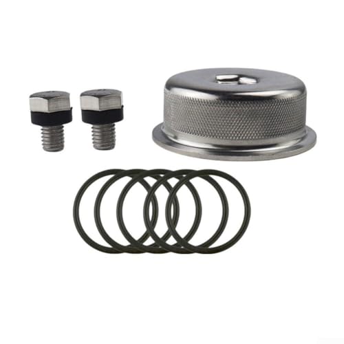 Kit de tapa de sellado de tambor de aceite para tambores de 5L-30L, tapa de tanque de acero inoxidable y aluminio con tornillos de válvula de liberación de aire y anillos de sellado, 35 mm/43 mm/(D)