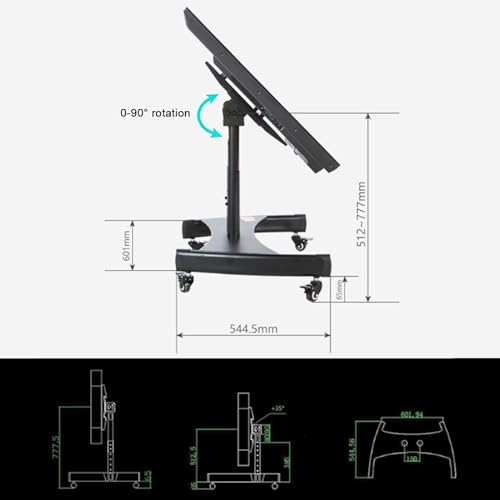 Soporte móvil para TV con ruedas ajustable 32-75 pulg miniatura 2