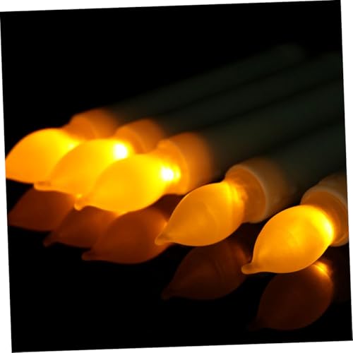 Velas LED delgadas de alta durabilidad con luz cálida efecto llama real 6