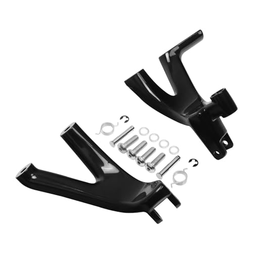 Support de repose-pieds noir et argent pour moto Softail FLSB et FXFB de 2018 à 2023