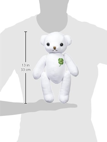 Amazon.co.jp: ホワイトベア・クローバー よせがき ぬいぐるみ M