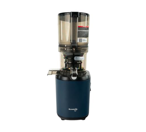 Kuvings | Extracteur de jus Mains libres AUTO6 | Découpe automatique des fruits et légumes entiers | Panier 1,7L | Nettoyage facile | Bleu marine