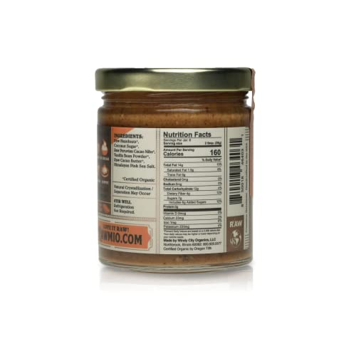 Rawmio Organic Hazelnut Crunch Spread, 6 Oz. Jar, 6 Serving Per Jar - Raw, Organic, Vegan, Gluten-Free #TOP1