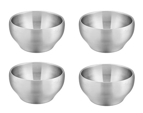 Bowls for Kids Toddlers, E-far 12 Ounce Double-Deck SUS304 Stainless Steel Bowls
