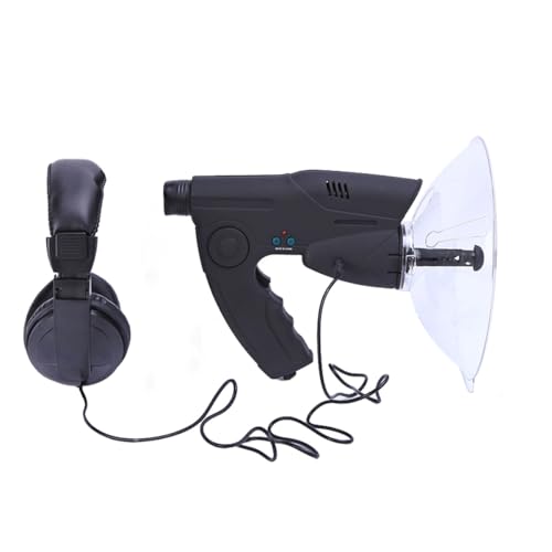 8X Long Range Listening Device, Bird Monocular Parabolic Microphone Long Range, Sound Amplifier Digital Recording Device Include Headphone, Visible Range Up to 300ft