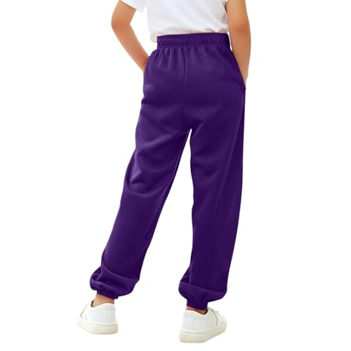 Girls Comfy Sweatpants Baggy Joggers Drawstring Straight Sweat Pants Athletic Outdoor Workout Pockets Trousers2