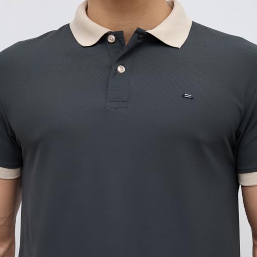 Image of Nostrum Mary Half Sleeve Polo T-Shirt with Two-Tone Collar, Stylish T Shirt for Men, Polo Tshirts for Men, Cotton T Shirt for Man, Casual Tshirt for Mens Boys