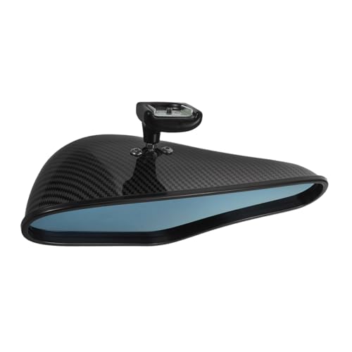 Espejo retrovisor interior antideslumbrante de coche con diseño de fibra de carbono amplio