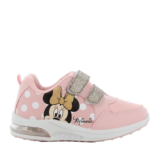 Leomil Disney Minnie Baskets Lumineuses pour Filles Chaussures Enfants 27, Idéal pour l'école et Les Loisirs, Rose