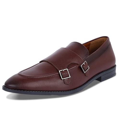 Image of LOUIS STITCH Oxford Formal Shoes for Men | Slip-on Monk Style | Office Shoes for Men | Ideal for Business, Casual, Parties (LSRG FM)