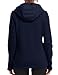 MoFiz Women's Insulated Running Jackets Puffer Hybrid Down Jacket Hiking Stretch Zip Pockets Fleece Lined with Hoodie Cold Weather Navy 2XL
