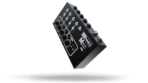 Image of Dabeatz 4 channel mini audio mixer, audio interface for recording studio, ultra low noise mixer for PC /Recording, Ideal for small club, Streaming, Singing, Gaming, Micro for Sub-Mixing, DB-MM4