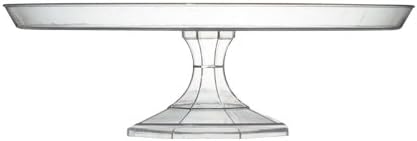 Elegant Solid Clear Plastic Cake stand ~ Cupcake Stand - Clear Plastic Platter Tray 10" (25cm)