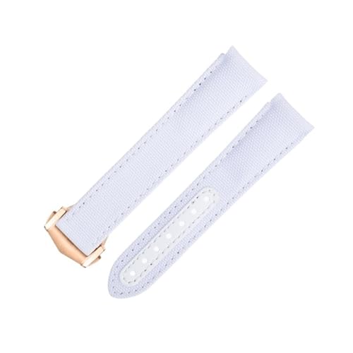 Bracelet Omega 20 mm blanc KLVN en nylon haute densité pour sublimer votre style au quotidien