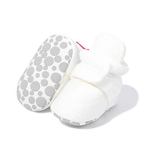 Image of Sawimlgy Newborn Infant Baby Girl Boy Cotton Booties Stay On Sock Slippers Soft Bedroom Shoes Non-Skid Ankle Boots With Grippers Toddler Crib Warm Shoe First Walker Birthday Shower Gift