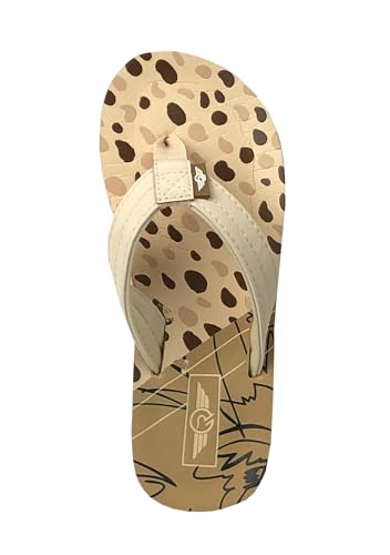Image of REDVOLUTION Girls Classic Braided Accented Beach Sandals Casual Flip Flop Surfer Girl