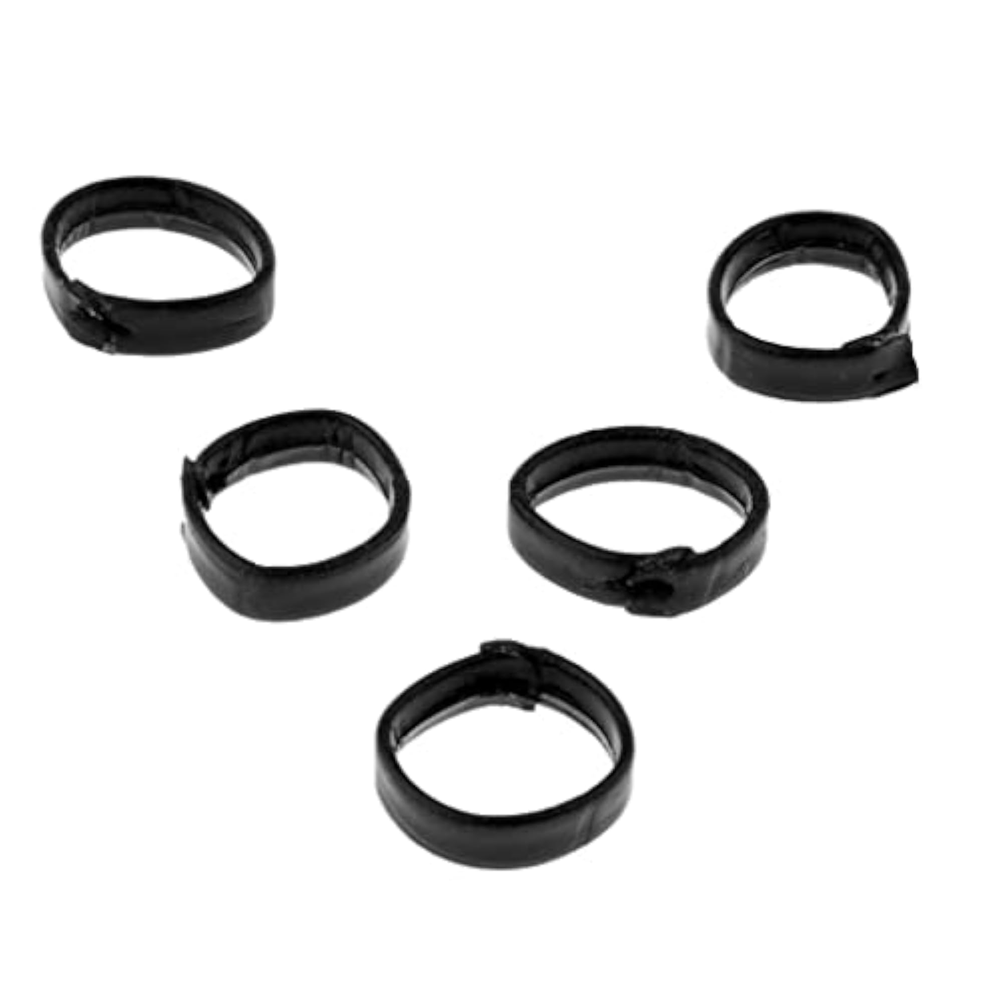 5 Pieces PU Leather Loop Watchband Retainer Ring