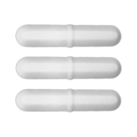 3-Pack 50mm Magnetic Stir Bar – Pivot Ring, Octagonal Shape – Ideal for Curved-Bottom Glassware, Lab-Grade PTFE Cover