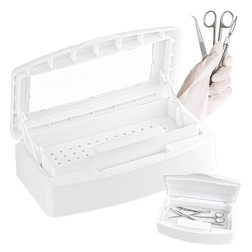 PROFICO Desinfektionswanne 500 ml mit herausnehmbarem Sieb und Deckel – Sterilisationsbox für Maniküre-, Pediküre- und Kosmetikinstrumente