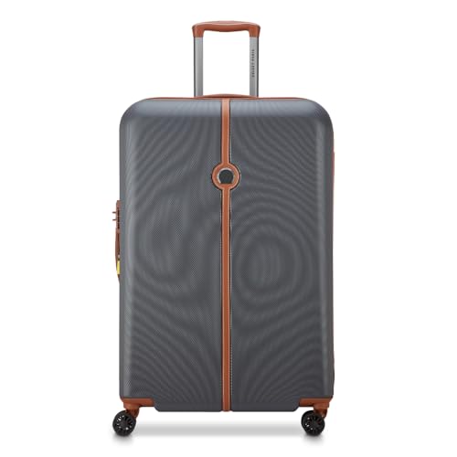 Image of DELSEY PARIS Lucette 76 cms Large Check-in ABS /Polycarbonate Hard Sided 8 Wheels and Expandable Spinner Suitcase /Trolley Bag for Travel with TSA Lock- Anthracite
