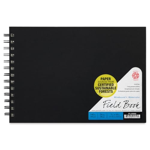Pentalic 20802 Watercolor Field Book, 7-Inch by 10-Inch