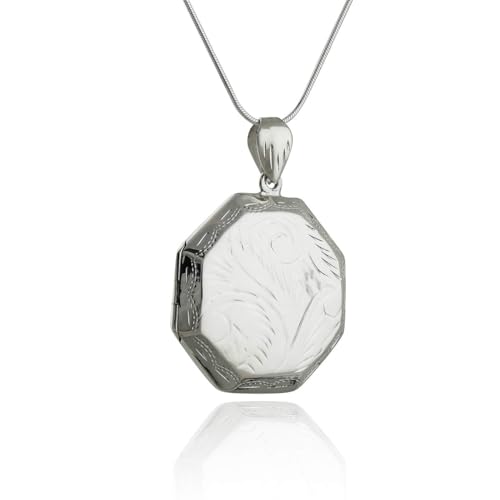 Relicario plata ley FashionJunkie4Life regalo de aniversario cadena 18 pulgadas
