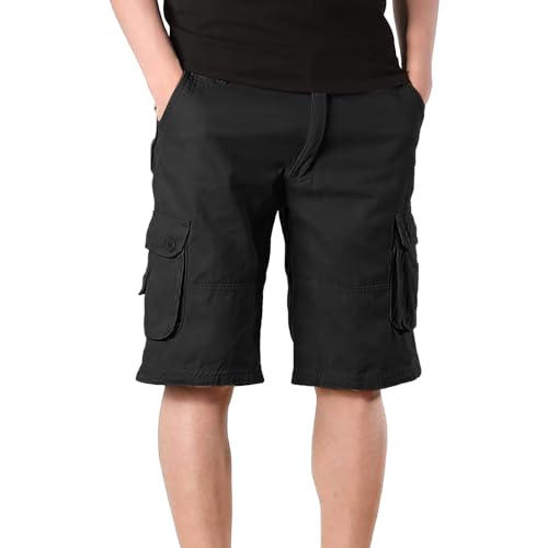 Pantalones Cortos Hombre Cargo Verano Casual Bermudas Trabajo Ligero Pantalón Corto Deporte con Bolsillos Moda Pantalon Corto Transpirables Shorts Deportivo Cómodo Ropa Deportiva Suave Correr Playa