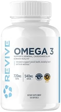 Revive MD Omega 3 Fish Oil Supplements for Men & Women – Softgels...