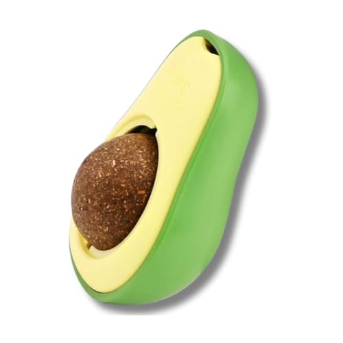 KIT 3 Abacates Catnip Brinquedo Pet Interativo de Gato com Catnip Lambe Lambe Divertido com Fita Col